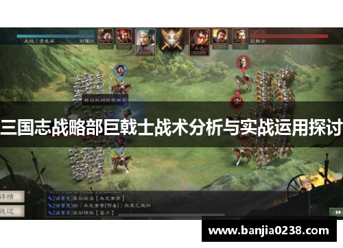 三国志战略部巨戟士战术分析与实战运用探讨